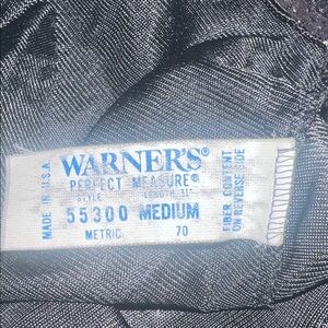 Vintage Warner's Perfect Measure Half Slip 55300-Black-SizeM metric70 -31”long